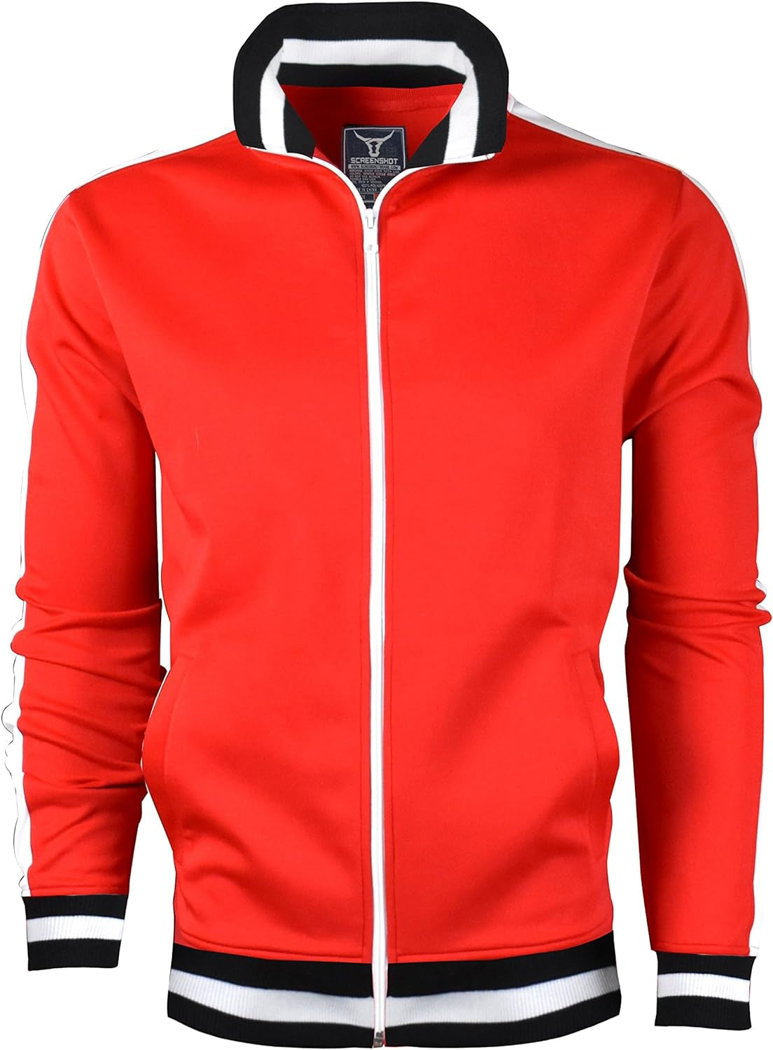 Men's Urban Hip Hop Track Jacket - Slim Fit with Side Taping