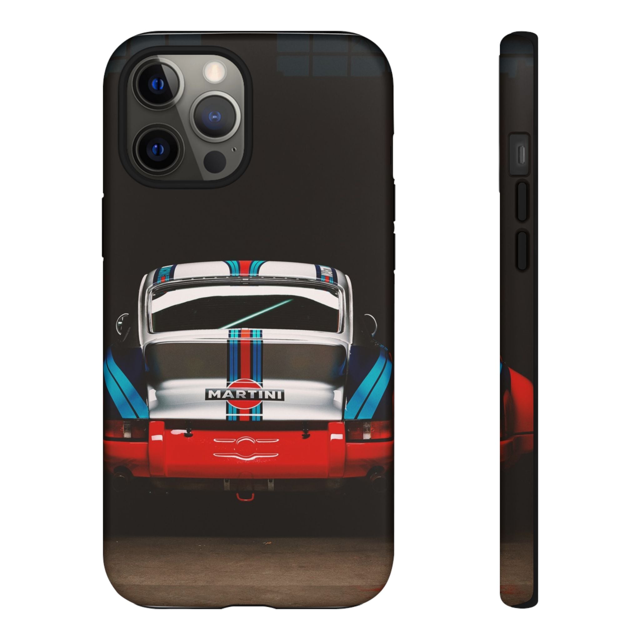 Classic Racecar Tough Phone Case — Retro Striped Vintage Sports Car Design