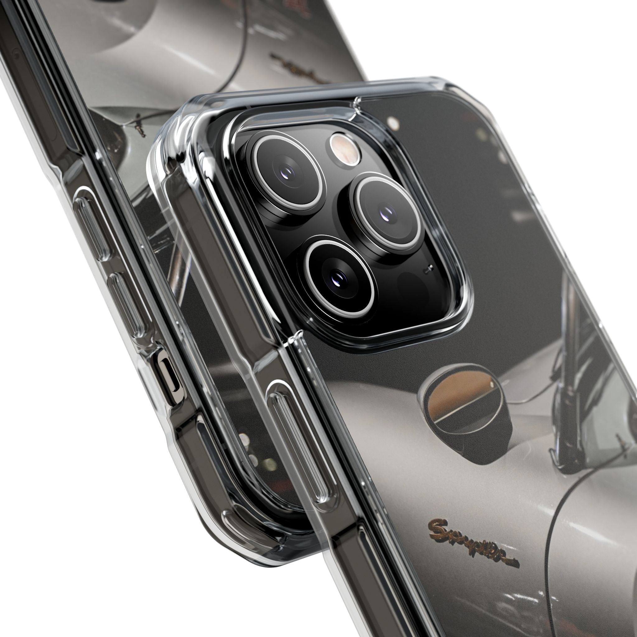 Clear Magnetic Impact Phone Case – Vintage Racing #35 Design