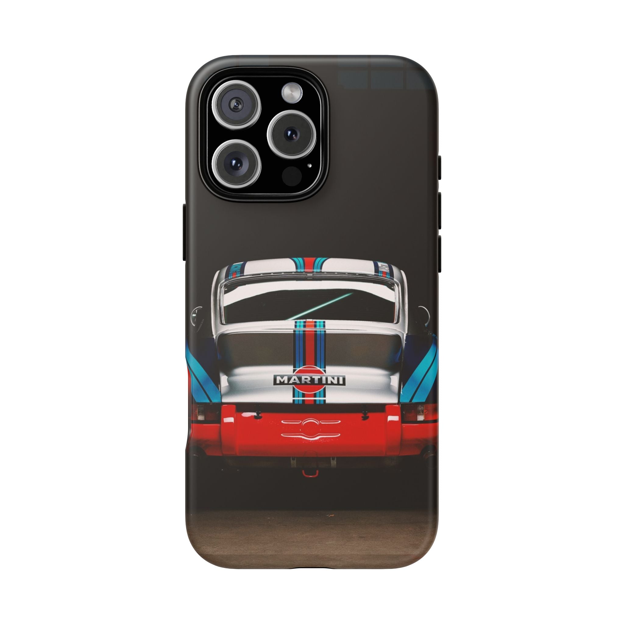 Classic Racecar Tough Phone Case — Retro Striped Vintage Sports Car Design