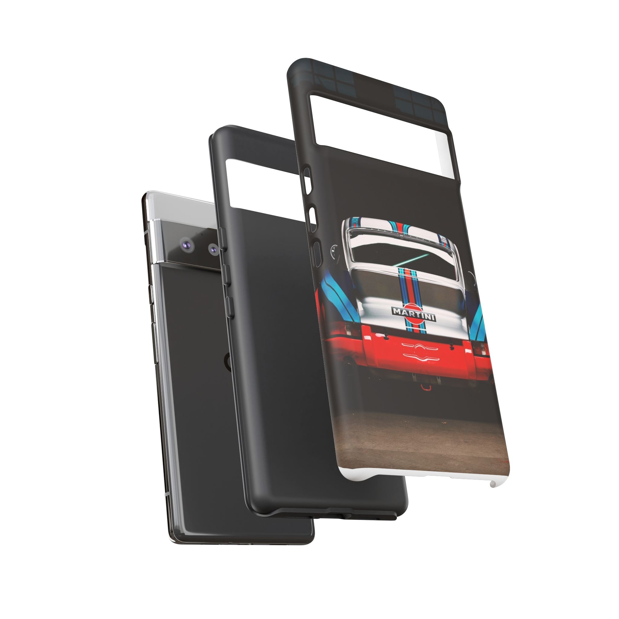 Classic Racecar Tough Phone Case — Retro Striped Vintage Sports Car Design