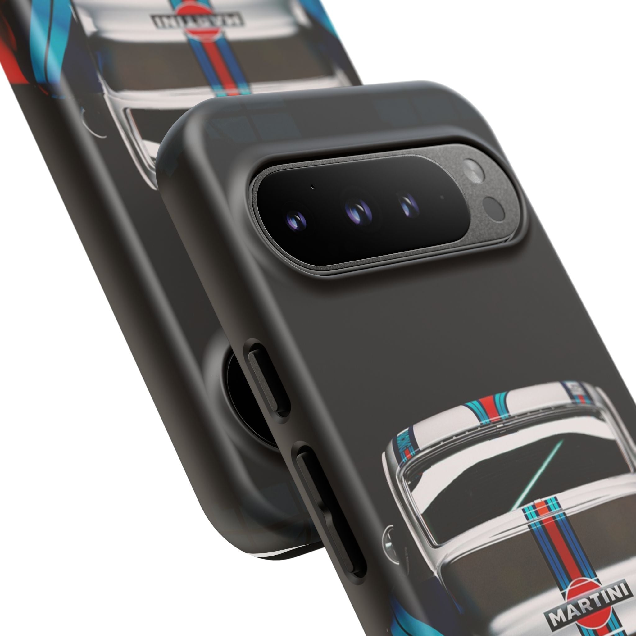 Classic Racecar Tough Phone Case — Retro Striped Vintage Sports Car Design