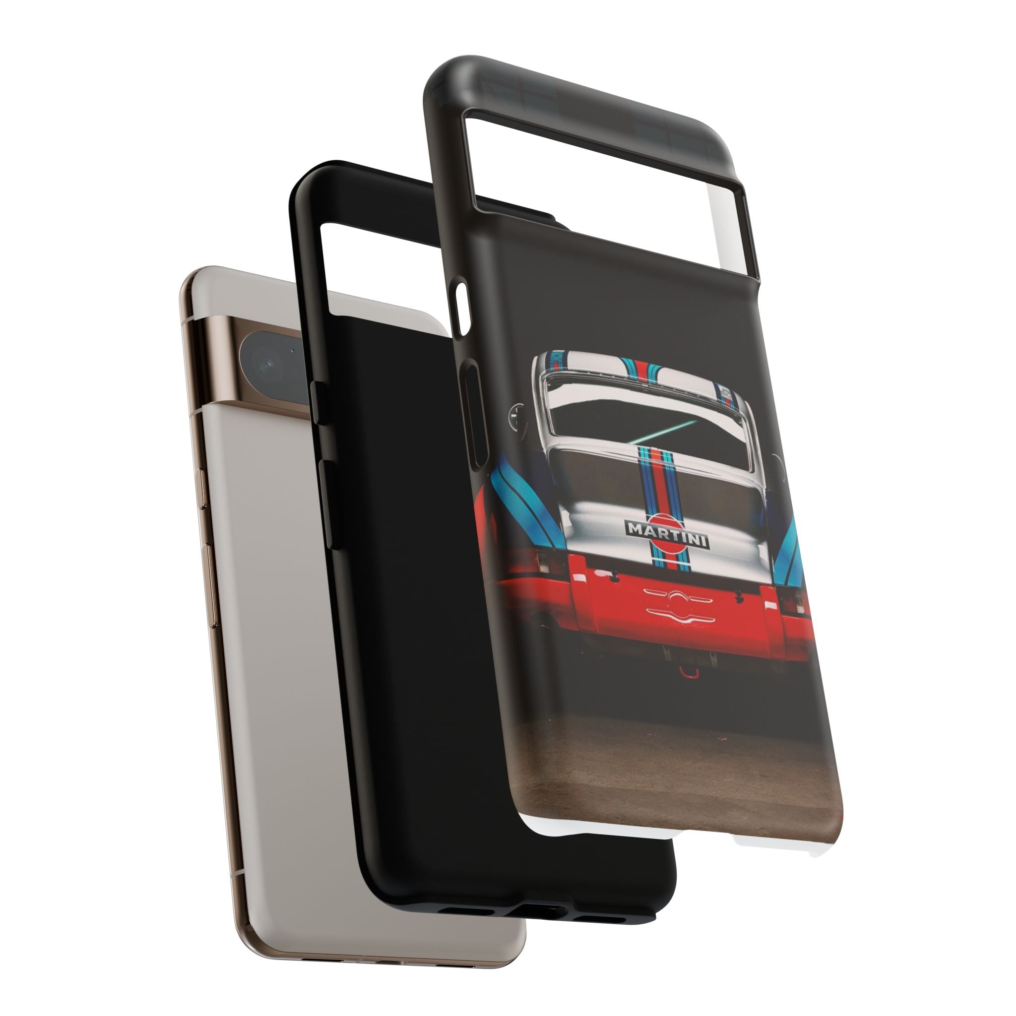 Classic Racecar Tough Phone Case — Retro Striped Vintage Sports Car Design