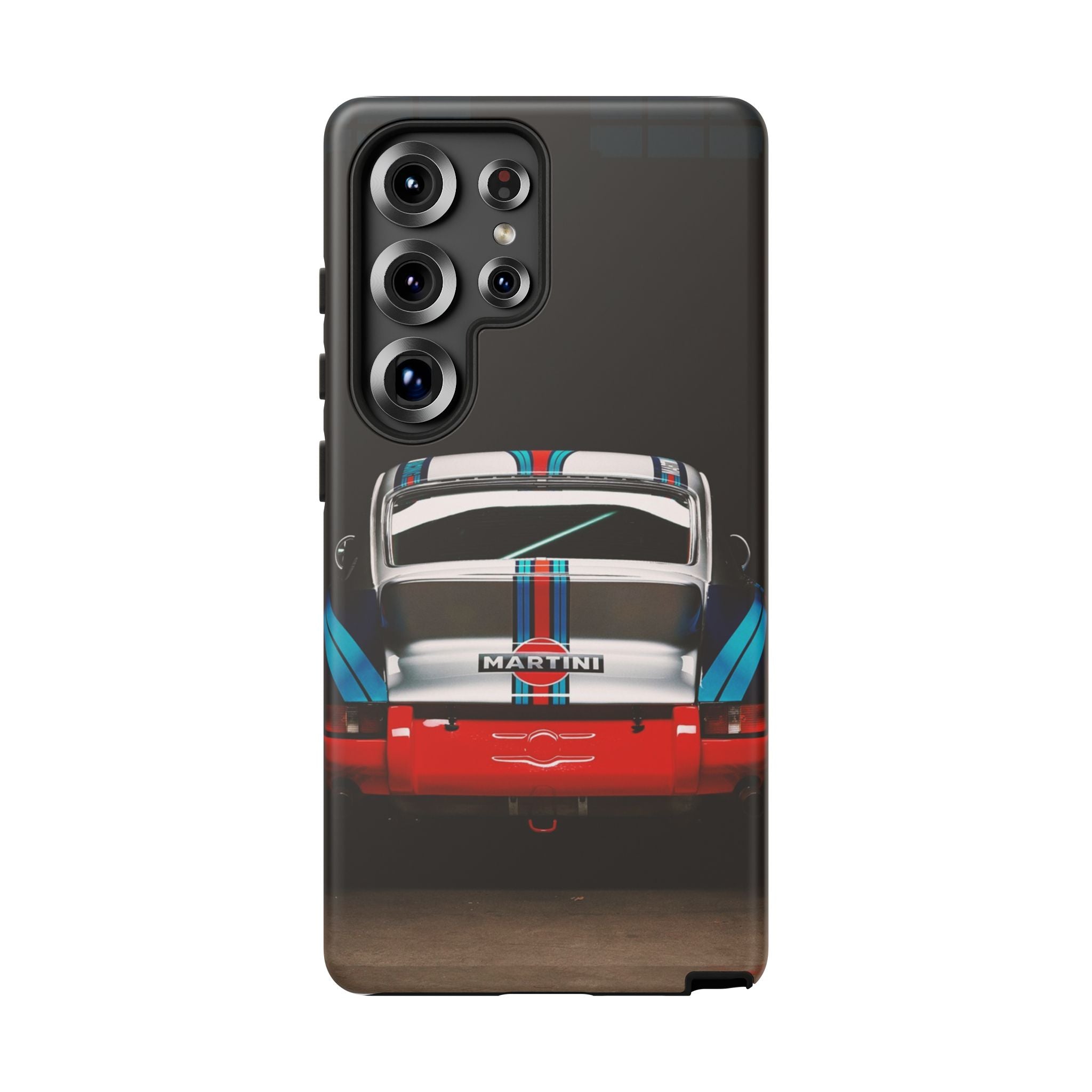 Classic Racecar Tough Phone Case — Retro Striped Vintage Sports Car Design