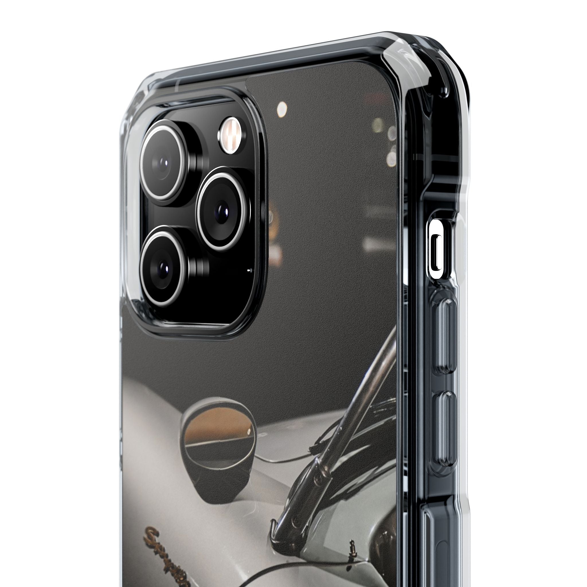 Clear Magnetic Impact Phone Case – Vintage Racing #35 Design