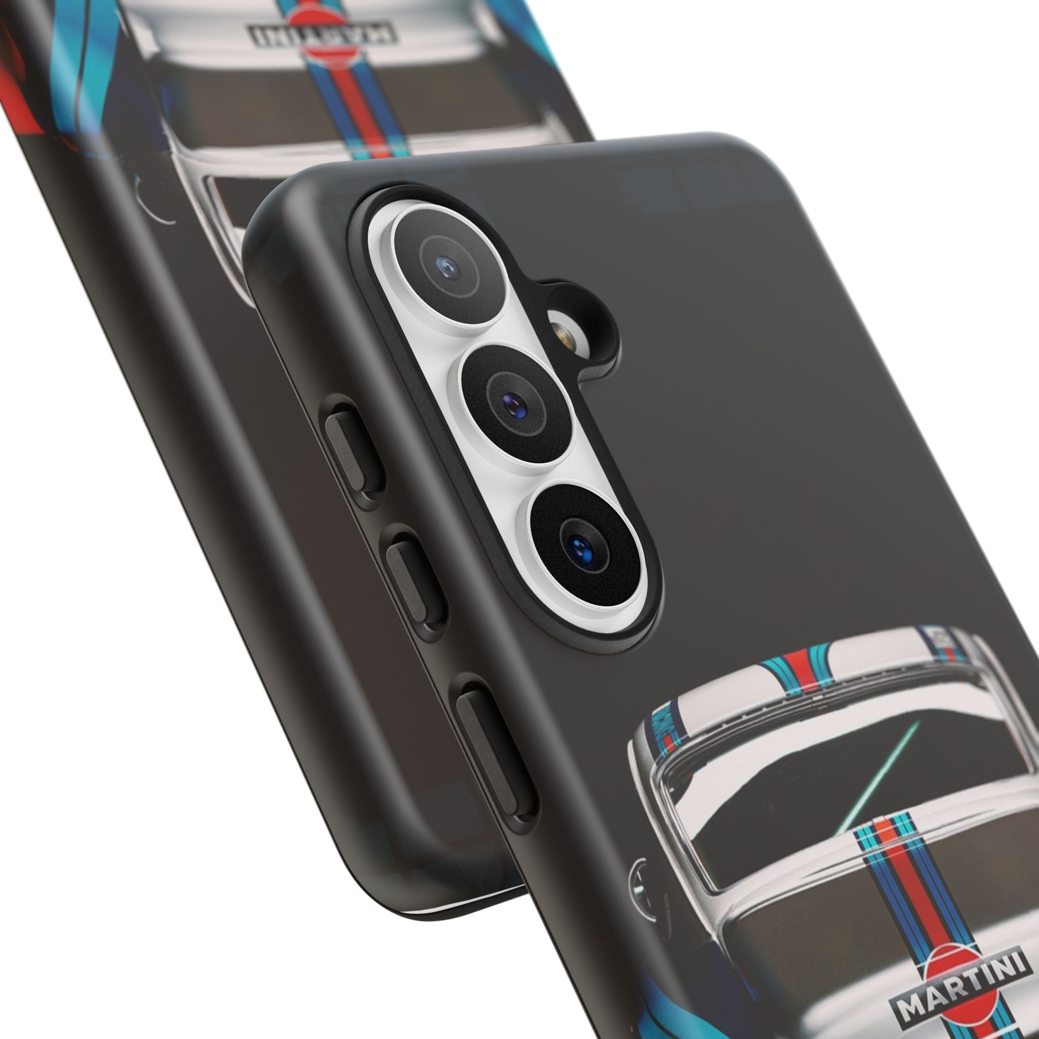 Classic Racecar Tough Phone Case — Retro Striped Vintage Sports Car Design