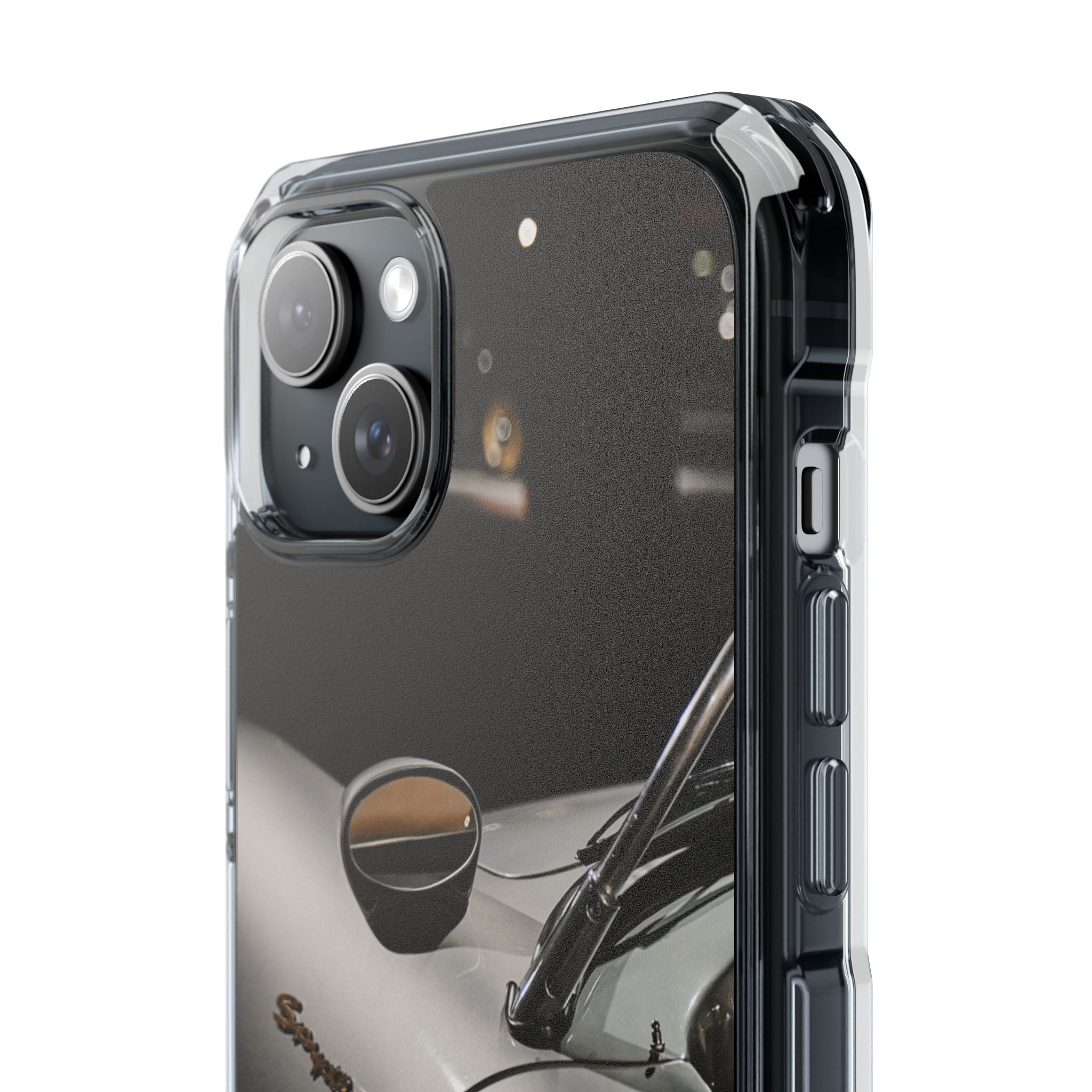 Clear Magnetic Impact Phone Case – Vintage Racing #35 Design