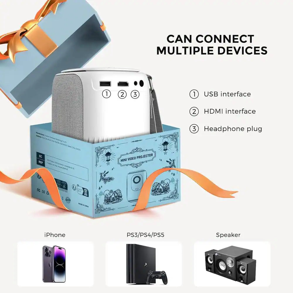 WiFi Bluetooth Mini Projector 9000 Lumens