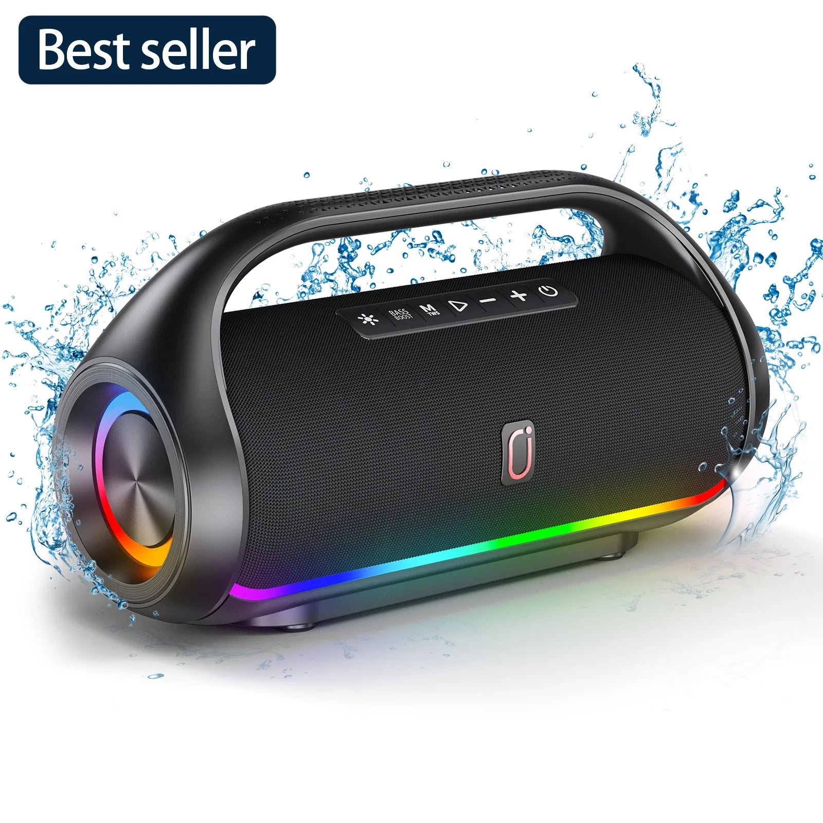 Waterproof Bluetooth Speaker with RGB Lights – Ideal for Pool & Beach Parties