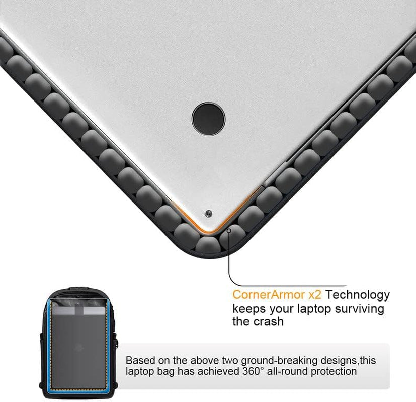 Water-Resistant Anti-Theft Travel Laptop Backpack with USB Charging Port, Fits 15.6-Inch Laptops - Ideal for Business, College, and Casual Use