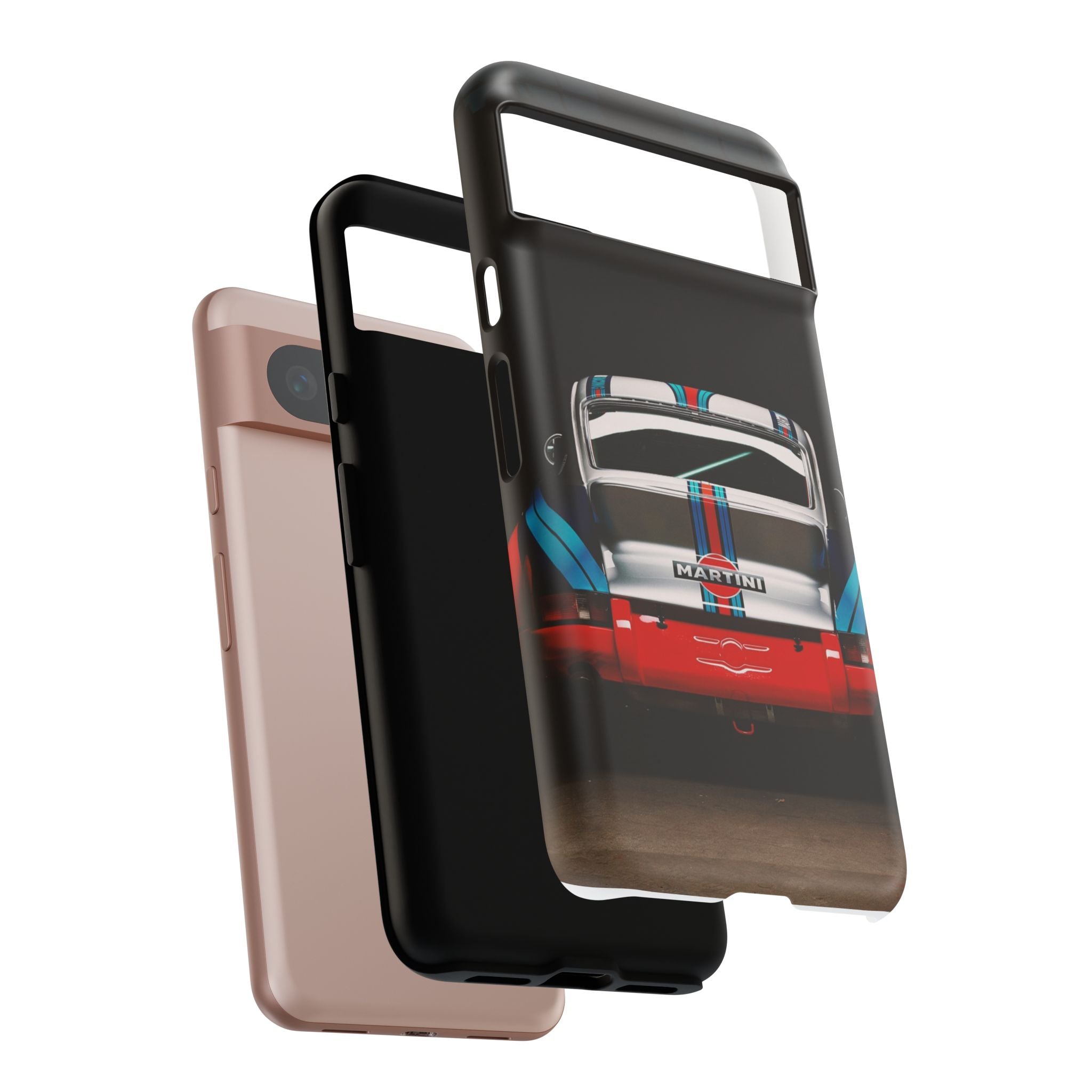 Classic Racecar Tough Phone Case — Retro Striped Vintage Sports Car Design