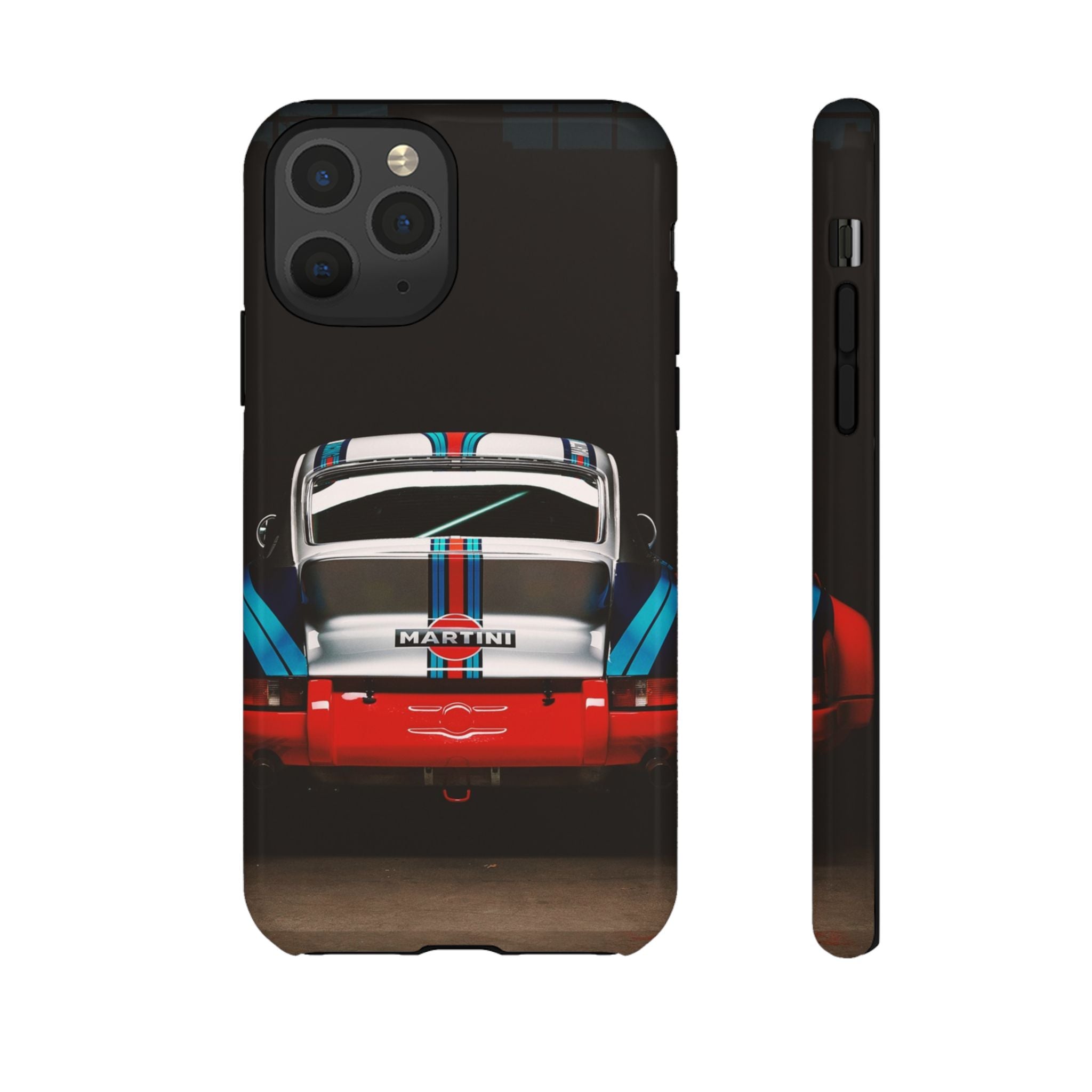 Classic Racecar Tough Phone Case — Retro Striped Vintage Sports Car Design