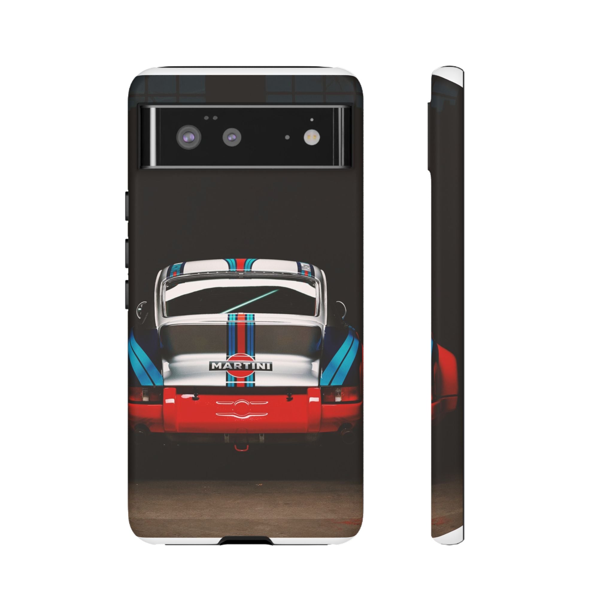 Classic Racecar Tough Phone Case — Retro Striped Vintage Sports Car Design