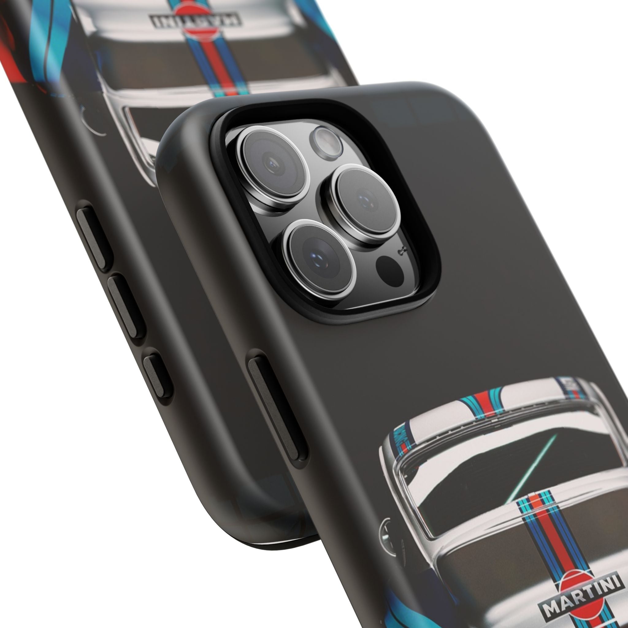Classic Racecar Tough Phone Case — Retro Striped Vintage Sports Car Design
