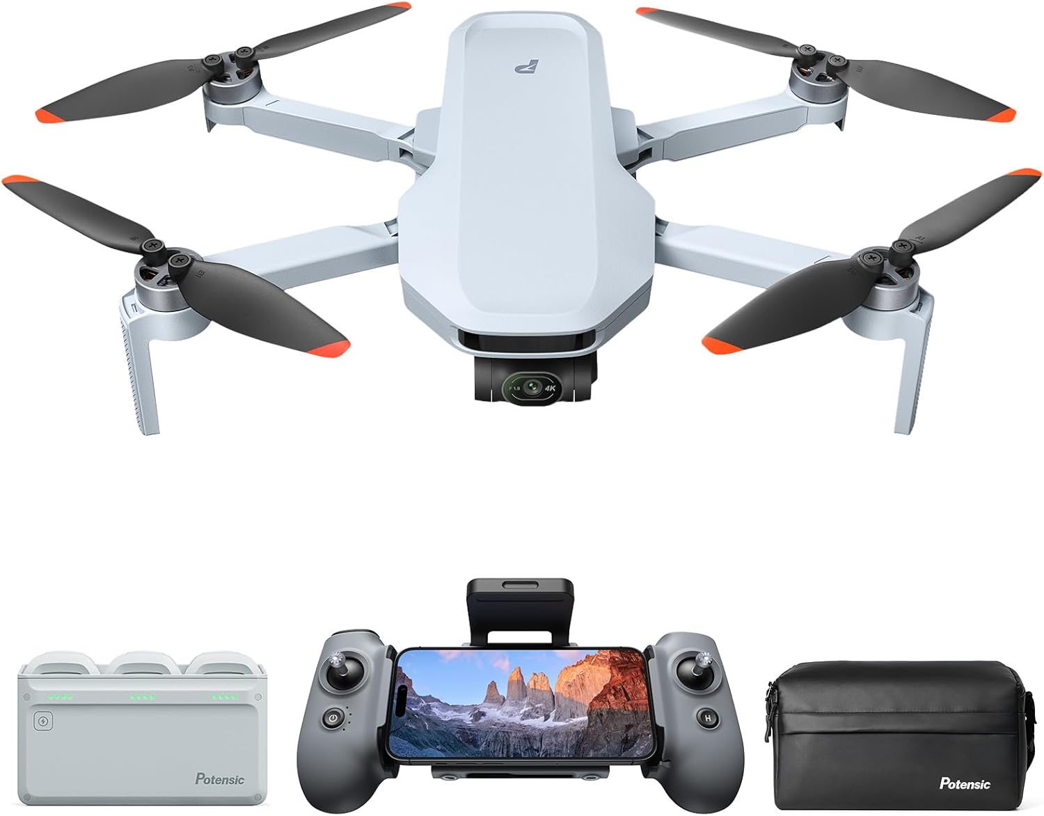 Potensic ATOM 2 Drone with 8K Camera, AI Track, 10km Video Transmission - FLY MORE COMBO