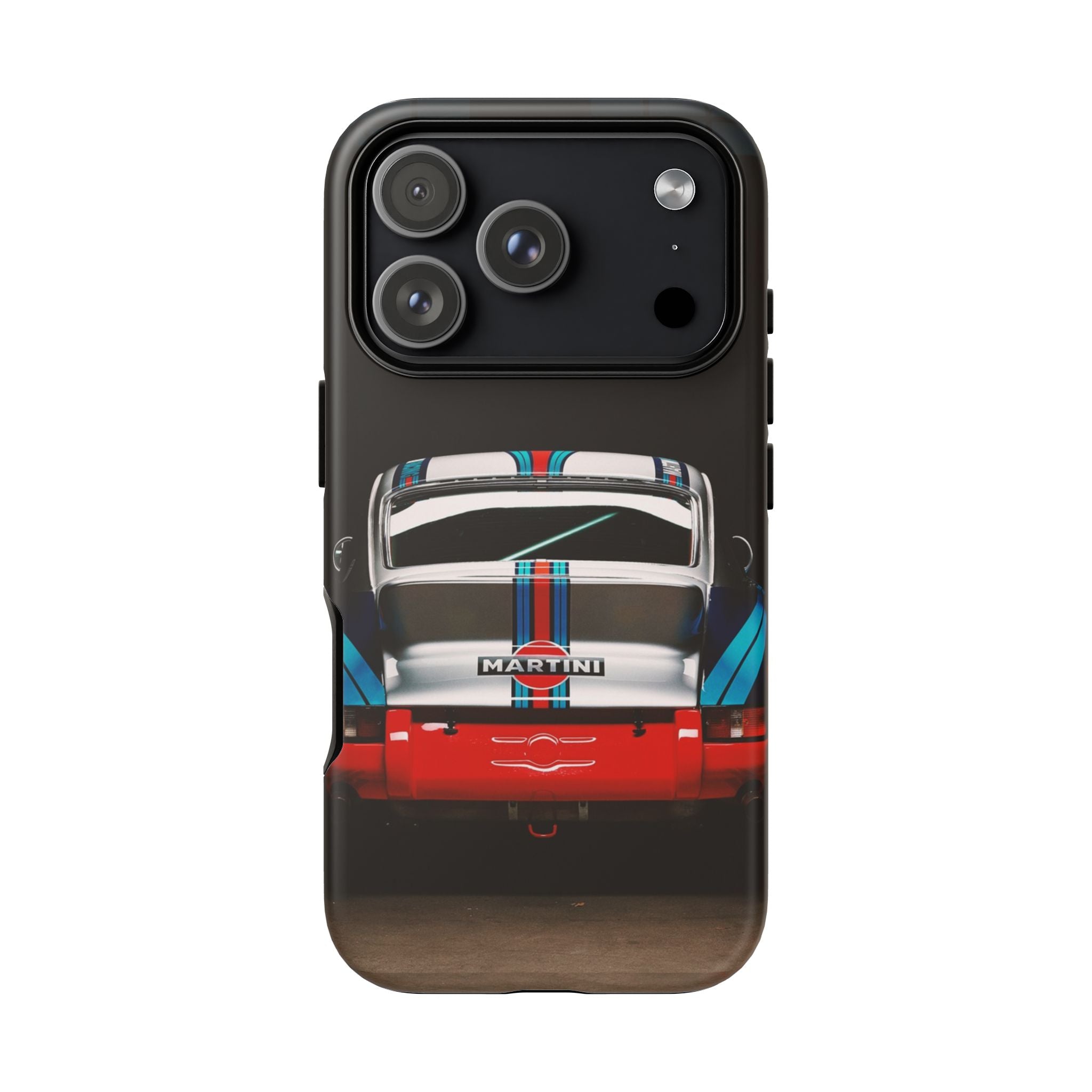 Classic Racecar Tough Phone Case — Retro Striped Vintage Sports Car Design