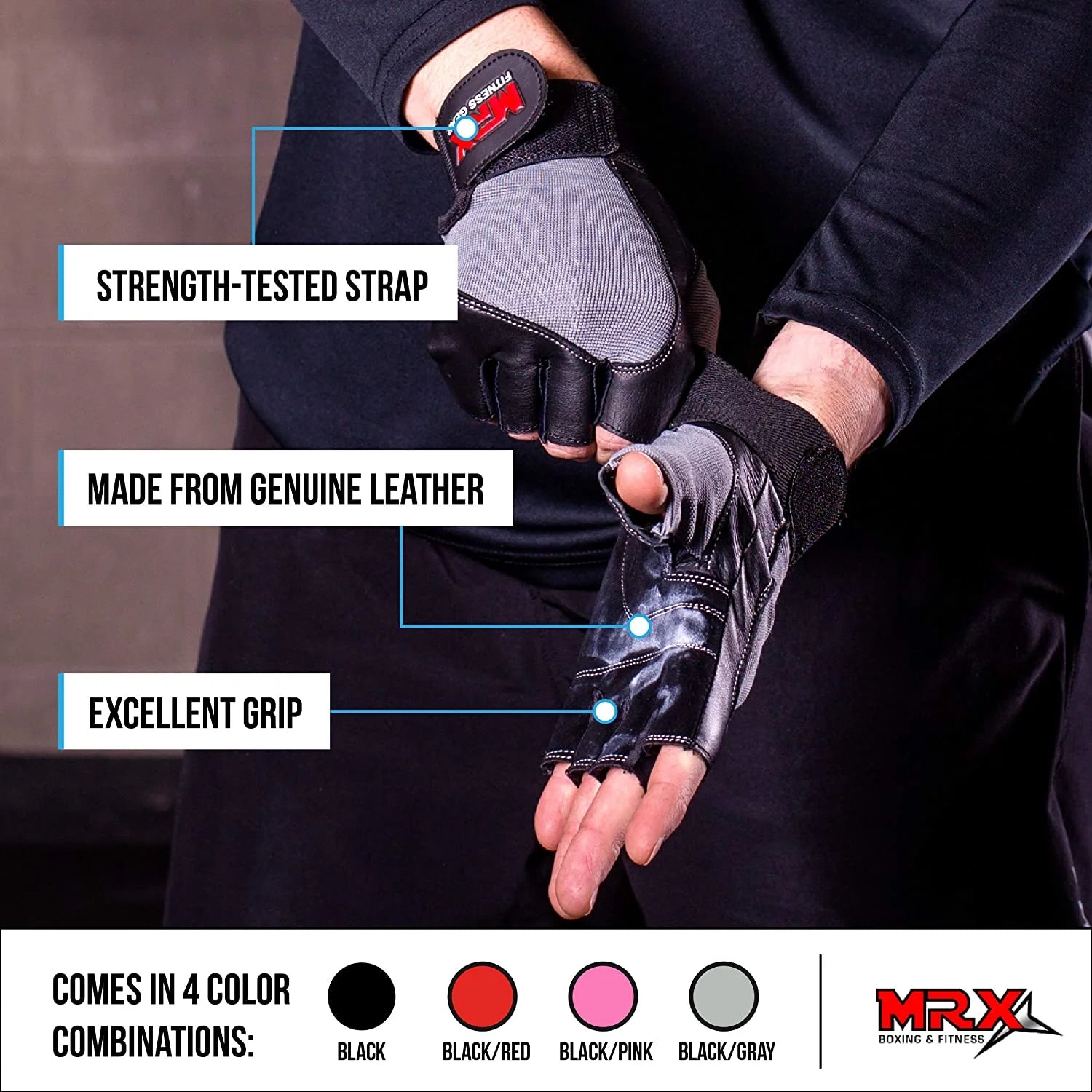 Weight Lifting Gloves for Gym, Training, and Fitness – Men & Women, Grey, Size S