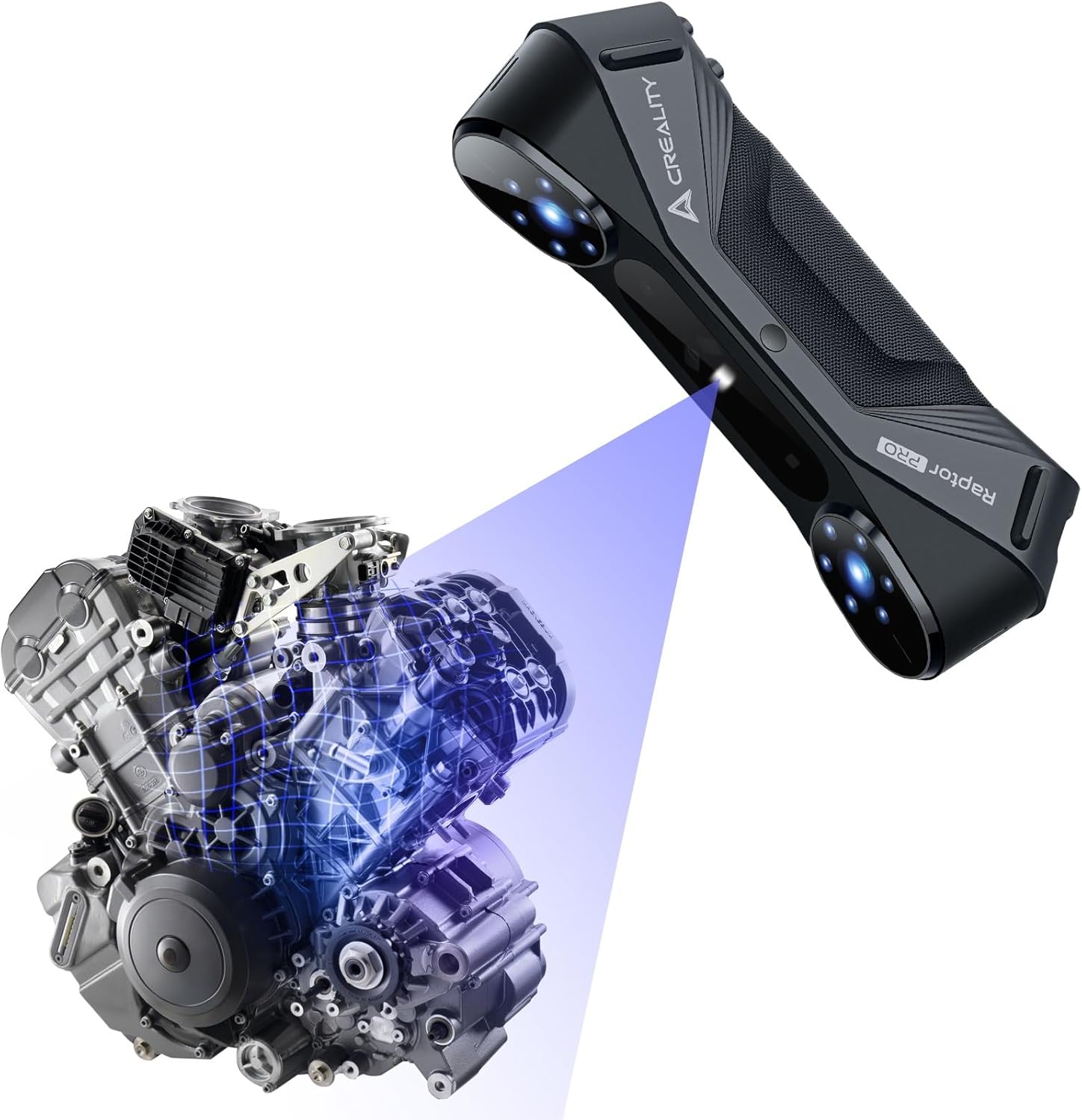 Creality 3D Scanner Raptor Pro for Automotive & Engineering Projects with Metrology-Grade 0.02mm Accuracy