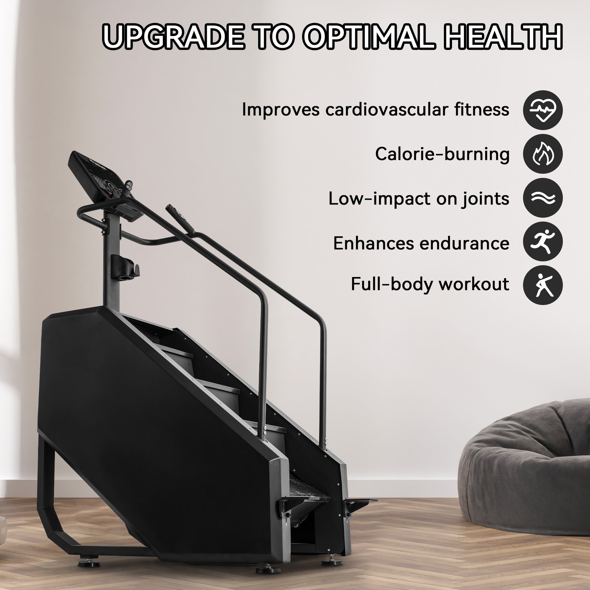 Commercial-Grade Stair Climber - Cardio & Lower Body Workout Machine