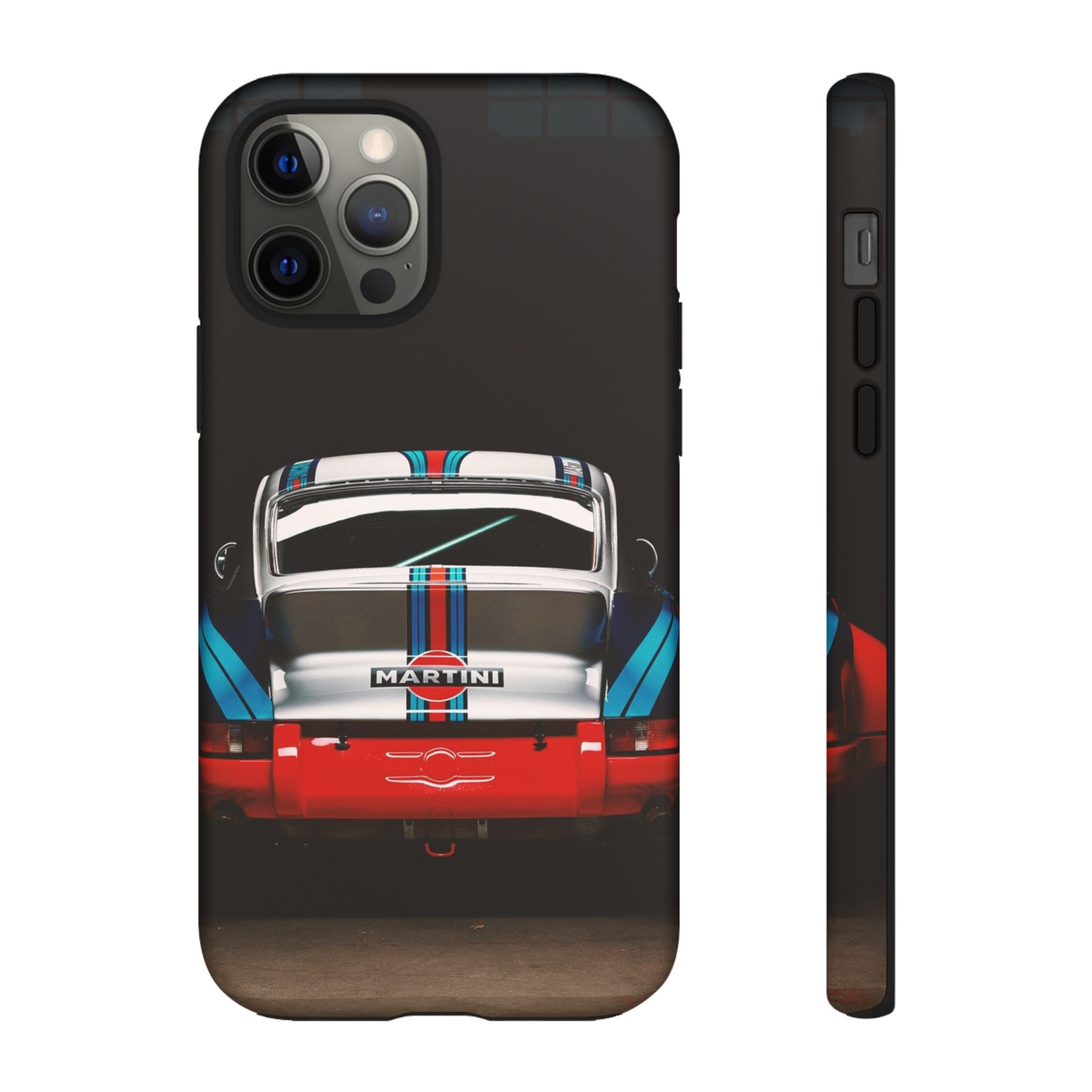 Classic Racecar Tough Phone Case — Retro Striped Vintage Sports Car Design