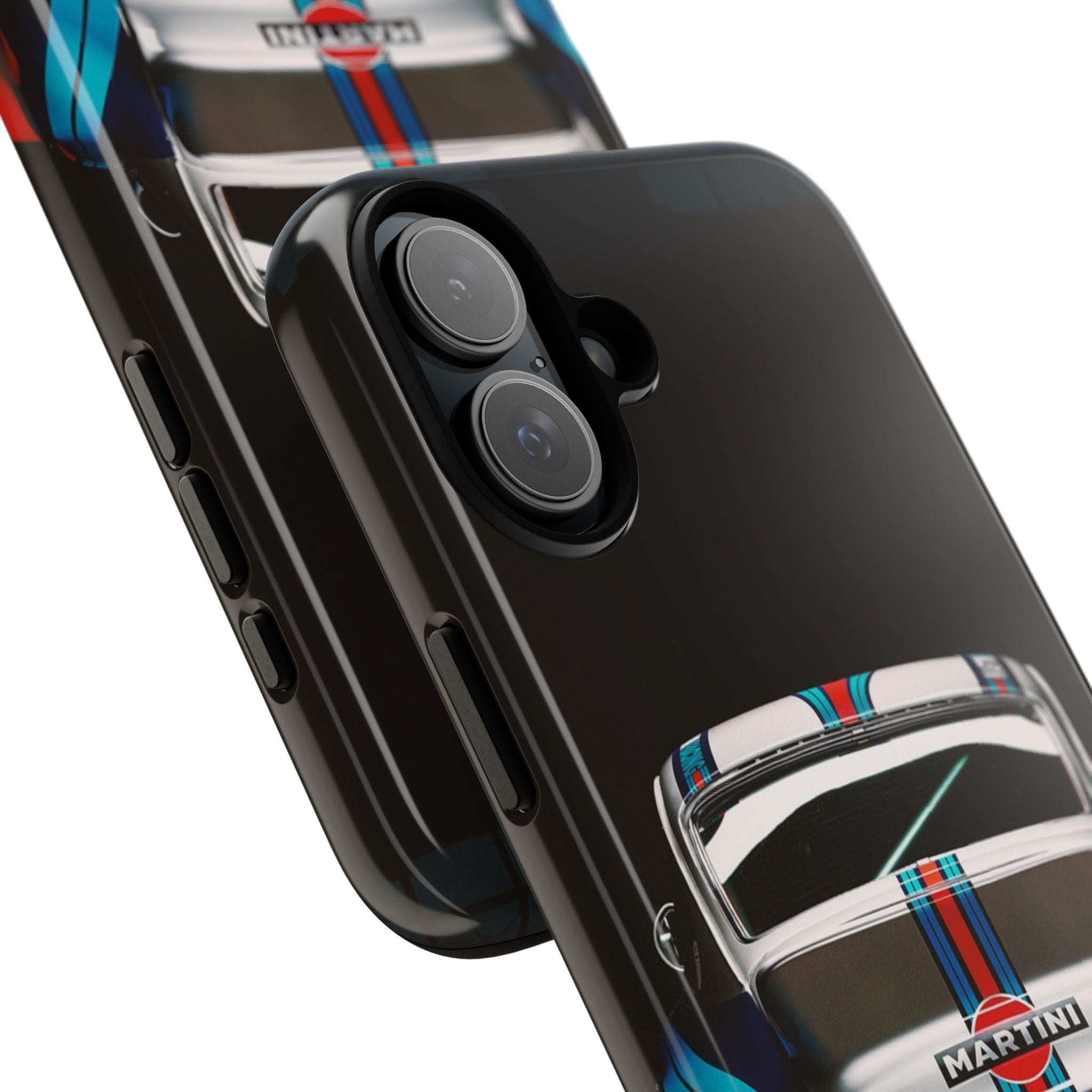 Classic Racecar Tough Phone Case — Retro Striped Vintage Sports Car Design