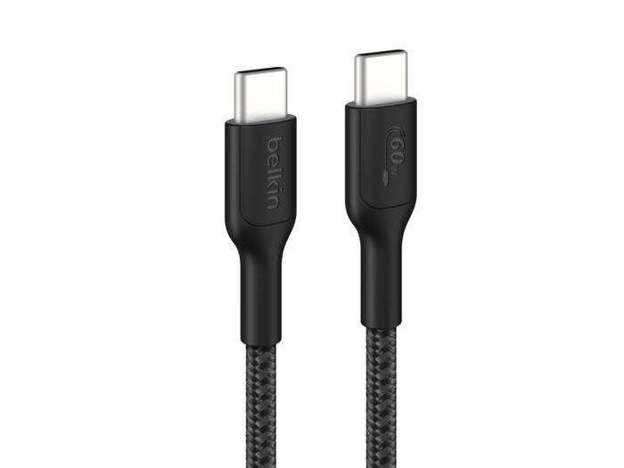 Belkin BoostCharge Pro Braided USB-C to USB-C Cable 2 m (6.6 ft) 60W - Black