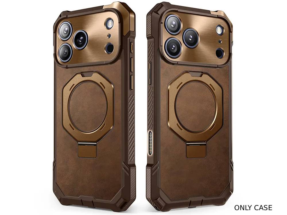 i-Blason Unicorn Beetle GRIP Premium Leather Case for iPhone 17 Pro Max - Brown