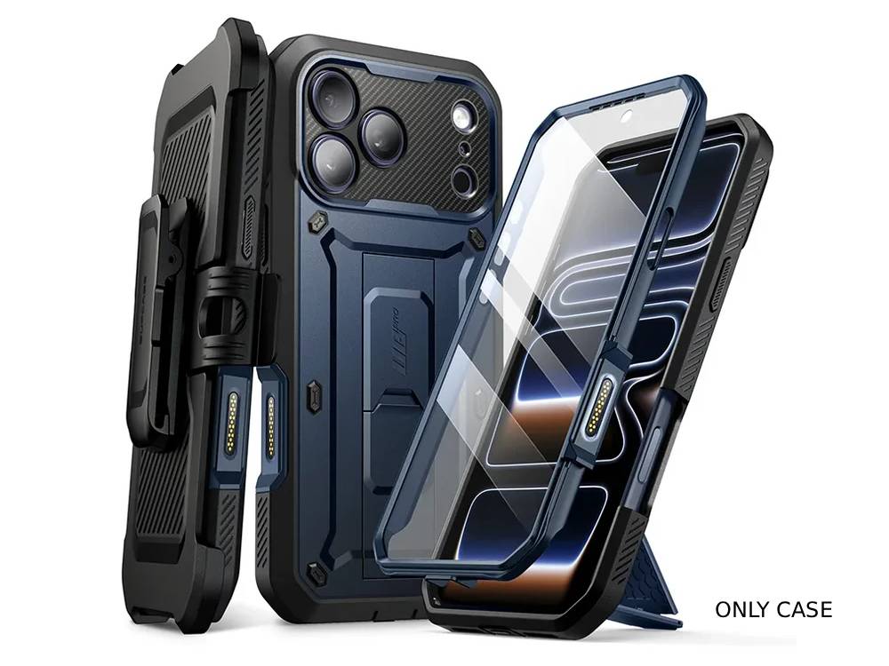 i-Blason Unicorn Beetle PRO Rugged Case with Built-in Screen Protector for iPhone 17 Pro Max - Blue