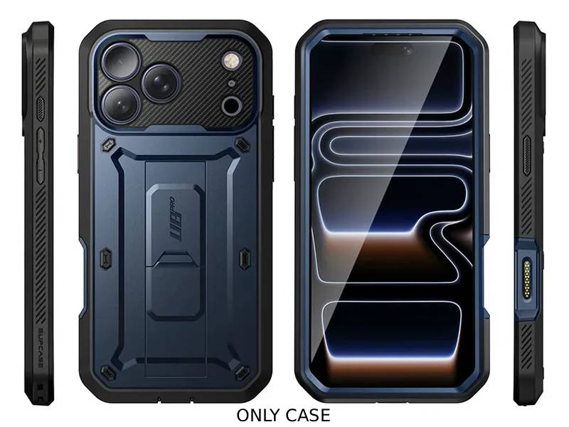 i-Blason Unicorn Beetle PRO Rugged Case with Built-in Screen Protector for iPhone 17 Pro Max - Blue