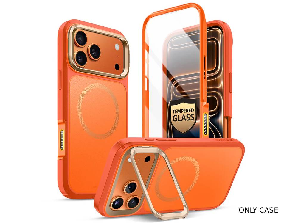 i-Blason ARES FLIP MagSafe Case with Kickstand for iPhone 17 Pro - Orange