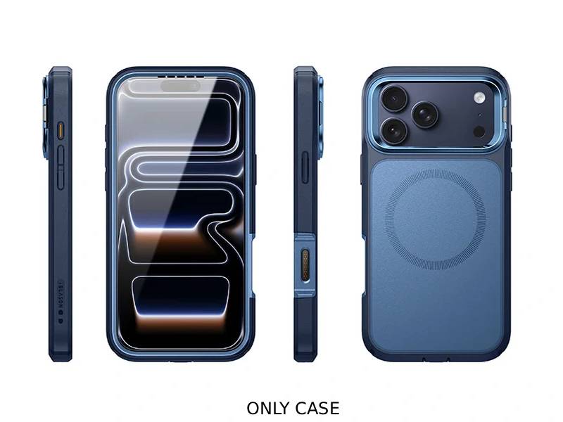 i-Blason ARES FLIP MagSafe Case with Kickstand for iPhone 17 Pro Max - Blue