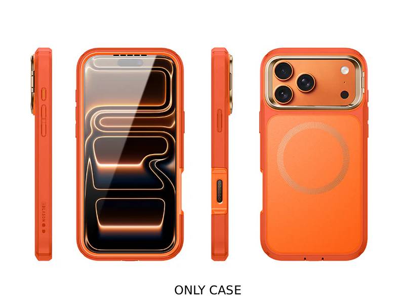i-Blason ARES FLIP MagSafe Case with Kickstand for iPhone 17 Pro Max - Orange