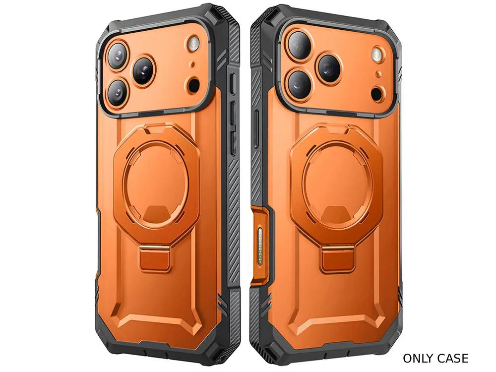 i-Blason Unicorn Beetle GRIP PRO MagSafe Case with HD Tempered Glass for iPhone 17 Pro - Orange