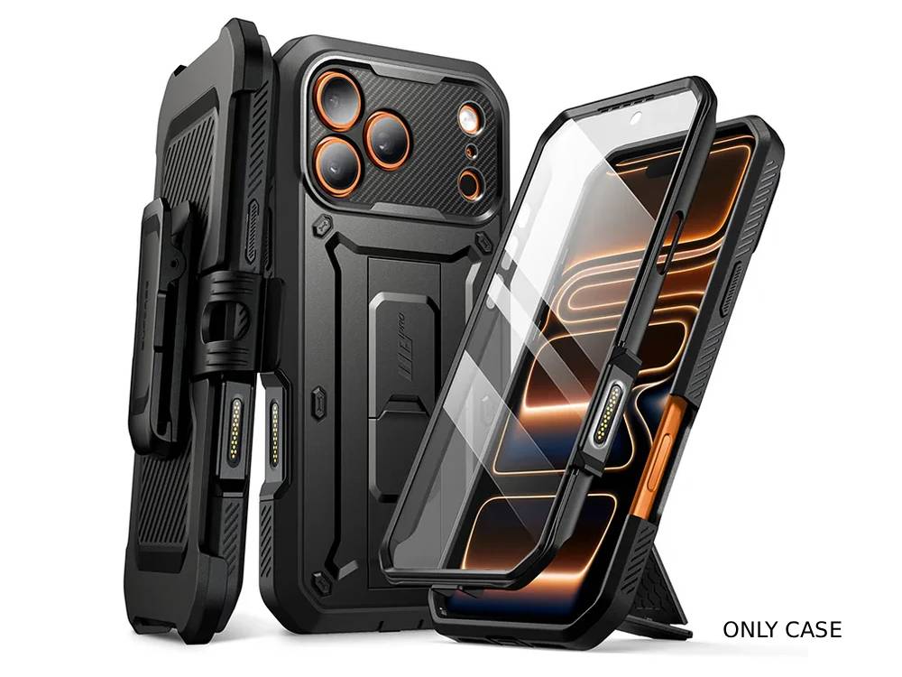 i-Blason Unicorn Beetle PRO Rugged Case with Built-in Screen Protector for iPhone 17 Pro Max - Black