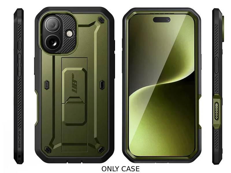 i-Blason Unicorn Beetle PRO Rugged Case with Built-in Screen Protector for iPhone 17 - Dark Green
