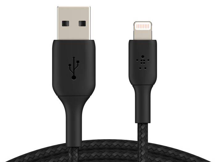 Belkin BoostCharge Braided Lightning to USB-A Cable 1m (3.3 ft) - Black