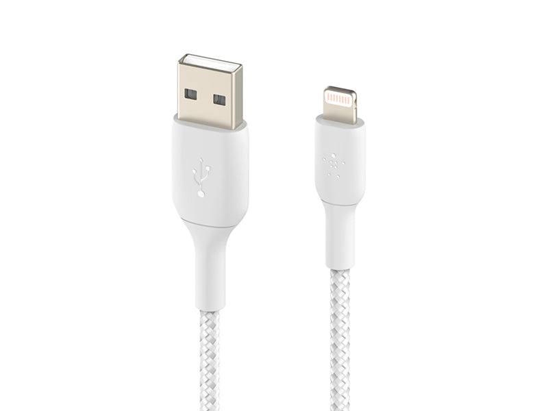 Belkin BoostCharge Braided Lightning to USB-A Cable 2m (6.6 ft) - White