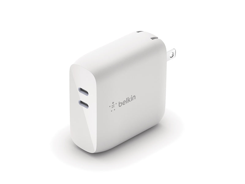 Belkin BoostCharge Pro Dual USB-C GaN Wall Charger 68W - White