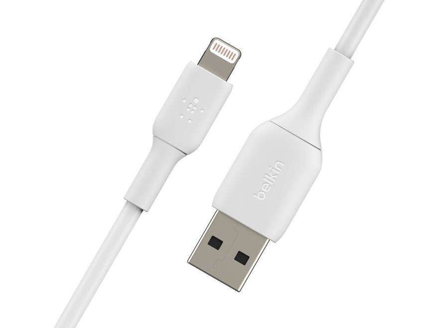 Belkin BoostCharge Lightning to USB-A Cable 1m (3.3 ft) - White, 2-Pack
