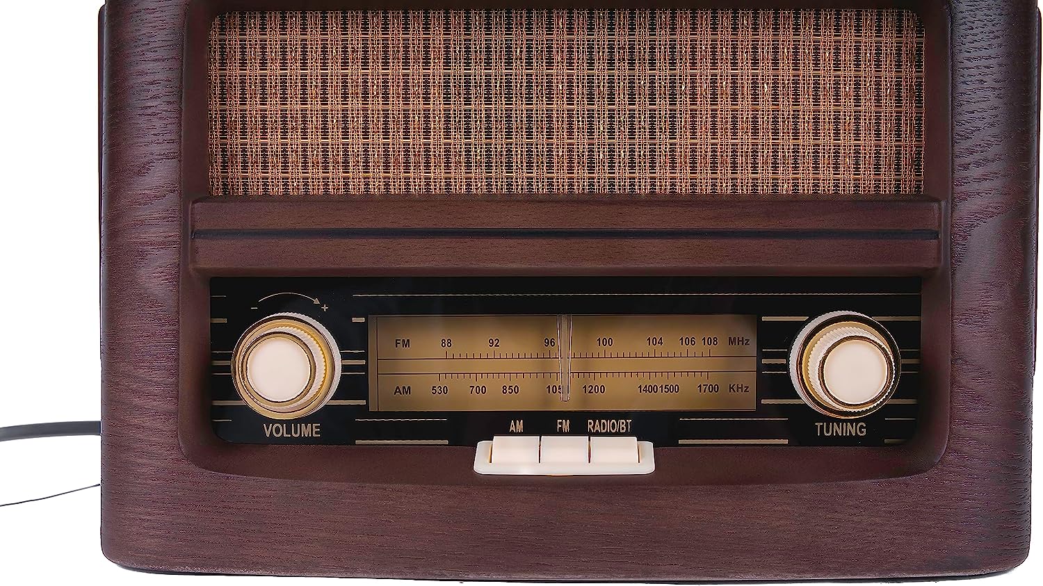 Fuse Vint Vintage Retro AM/FM Radio with Bluetooth and Wireless Charging