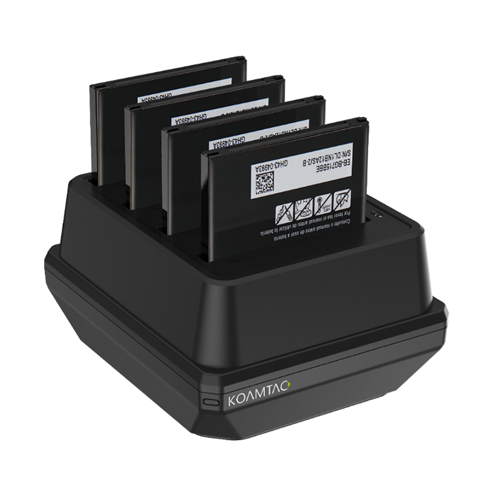 KOAMTAC 4-Slot Battery Charging Cradle for Samsung Galaxy XCover Pro, XCover6 Pro, XCover7 Pro