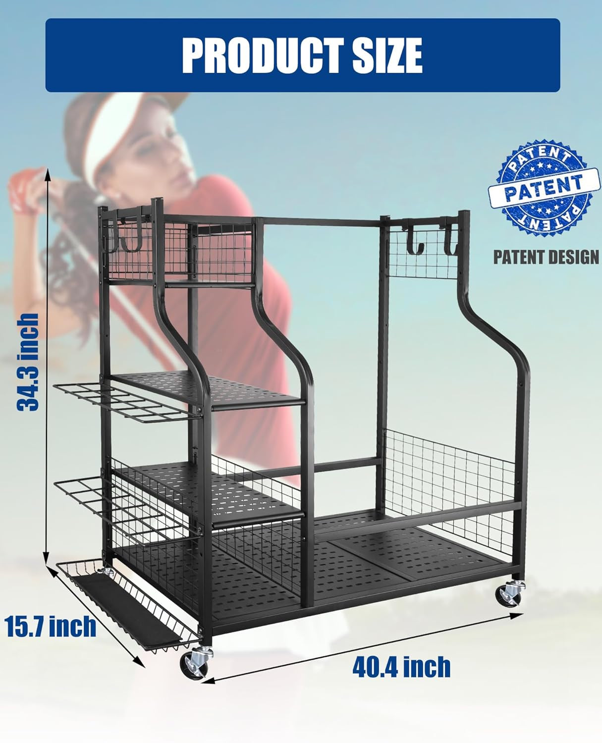 Ultimate Golf Storage Rack – Organize Bags, Clubs & Equipment with Ease