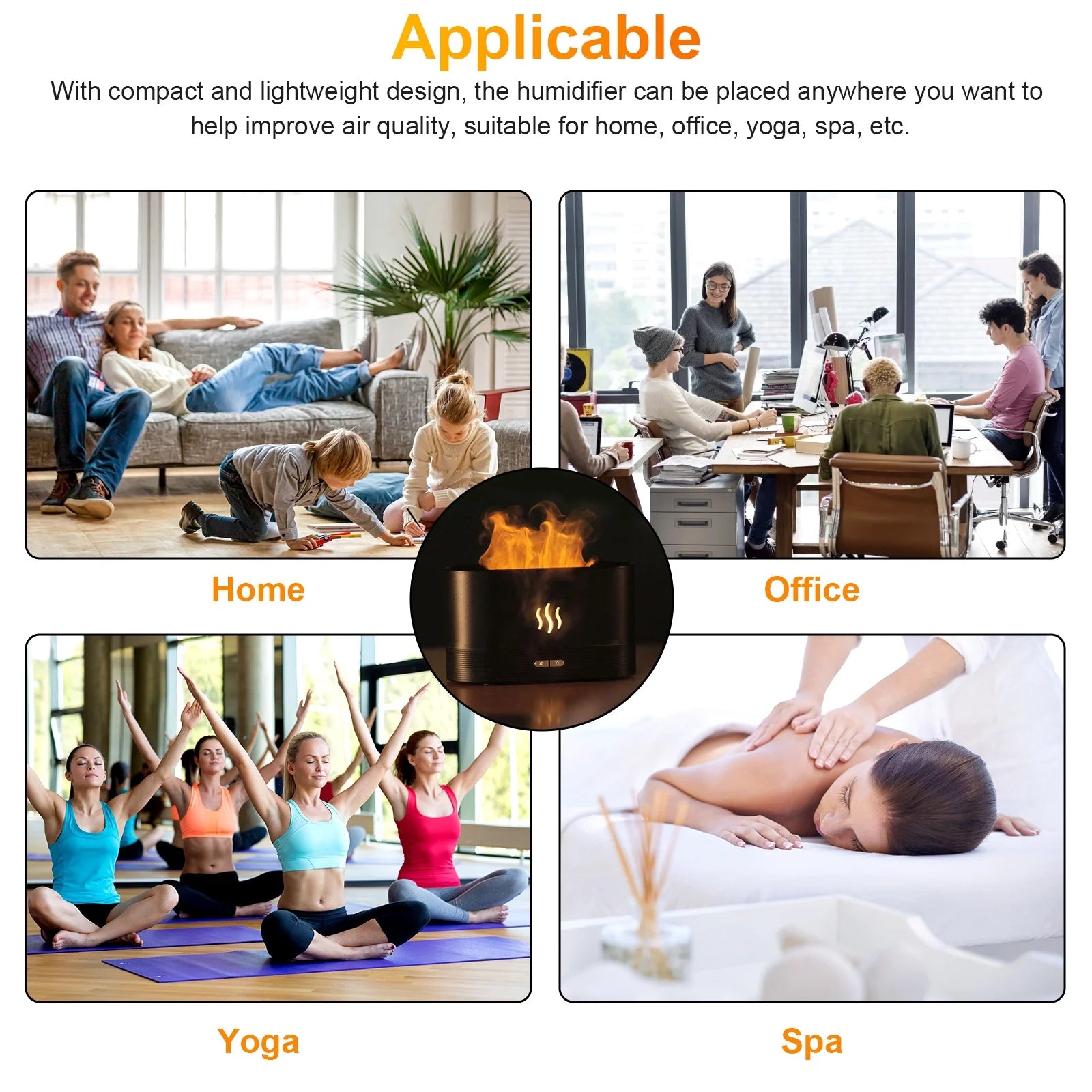 180ml Essential Oil Diffuser with 7-Color LED Light & Humidifier for Office & Home
