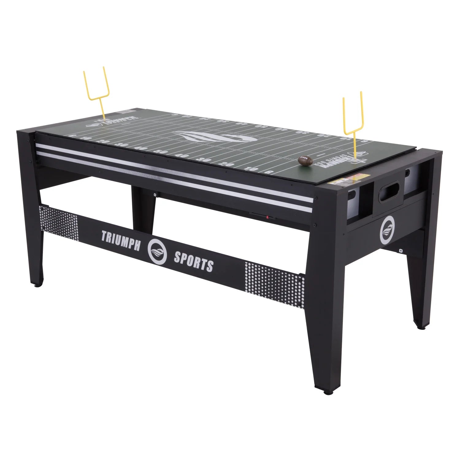 72" 4-in-1 Swivel Game Table with Air Hockey, Table Tennis, Pool, and Launch Football