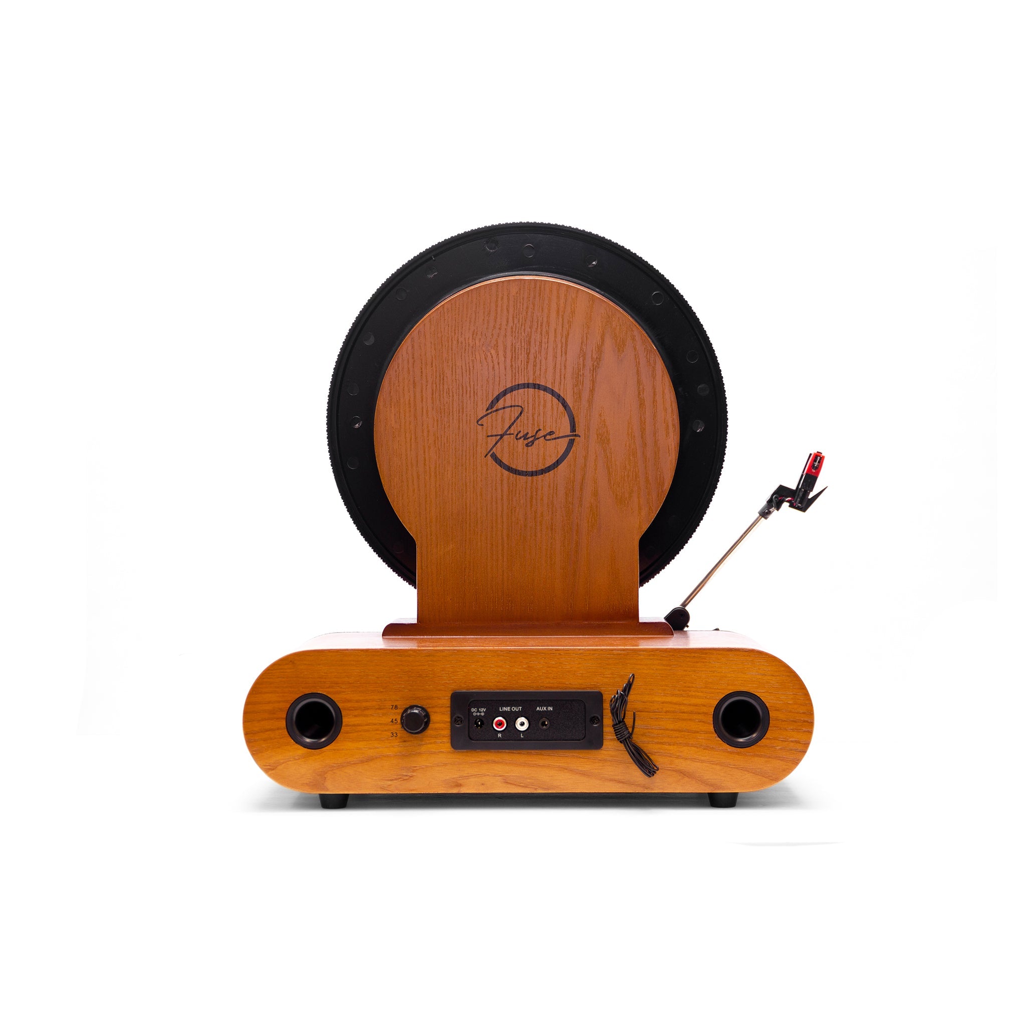 Fuse Vert Vertical Vinyl Three Speed Record Player with Bluetooth and FM Radio