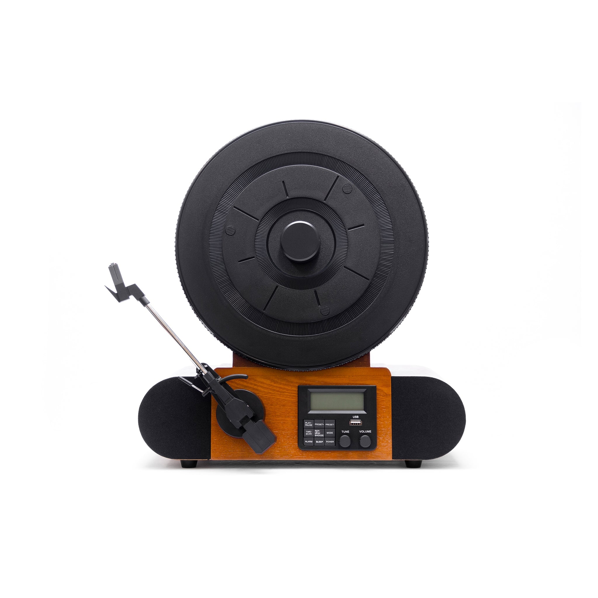 Fuse Vert Vertical Vinyl Three Speed Record Player with Bluetooth and FM Radio