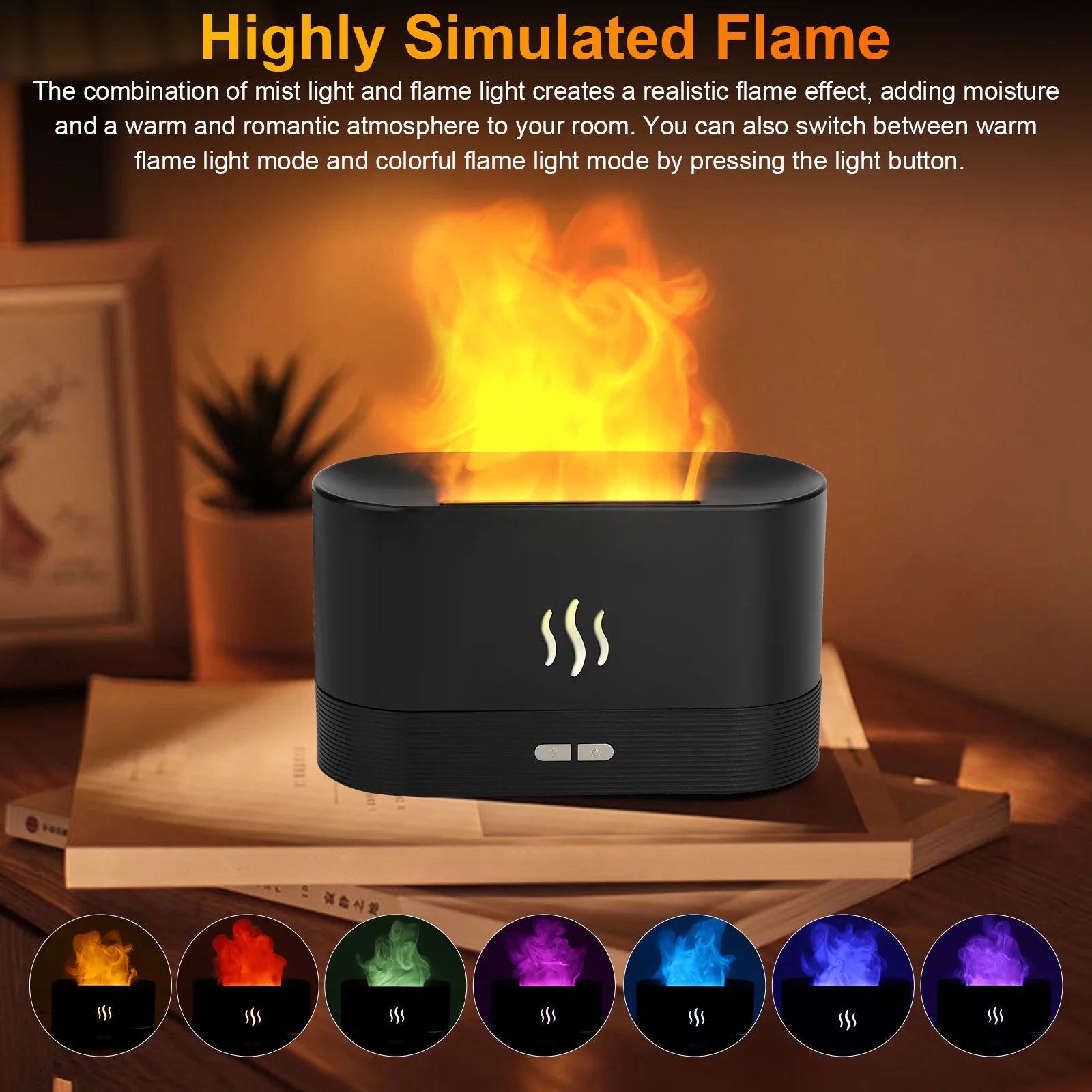 180ml Essential Oil Diffuser with 7-Color LED Light & Humidifier for Office & Home