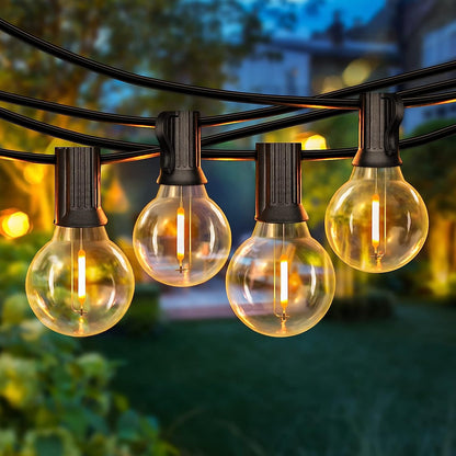 50FT Shatterproof LED Globe String Lights - Dimmable, Waterproof Edison Bulbs for Outdoor Patio, Party, and Wedding Decor