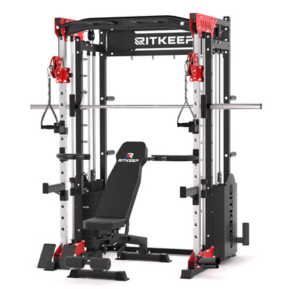 PMAX 5600 Home Gym Smith Machine with Integrated Weight System