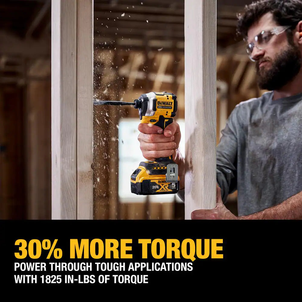 ATOMIC 20V MAX Brushless Impact Driver Kit with 5Ah Battery, Charger & Bag
